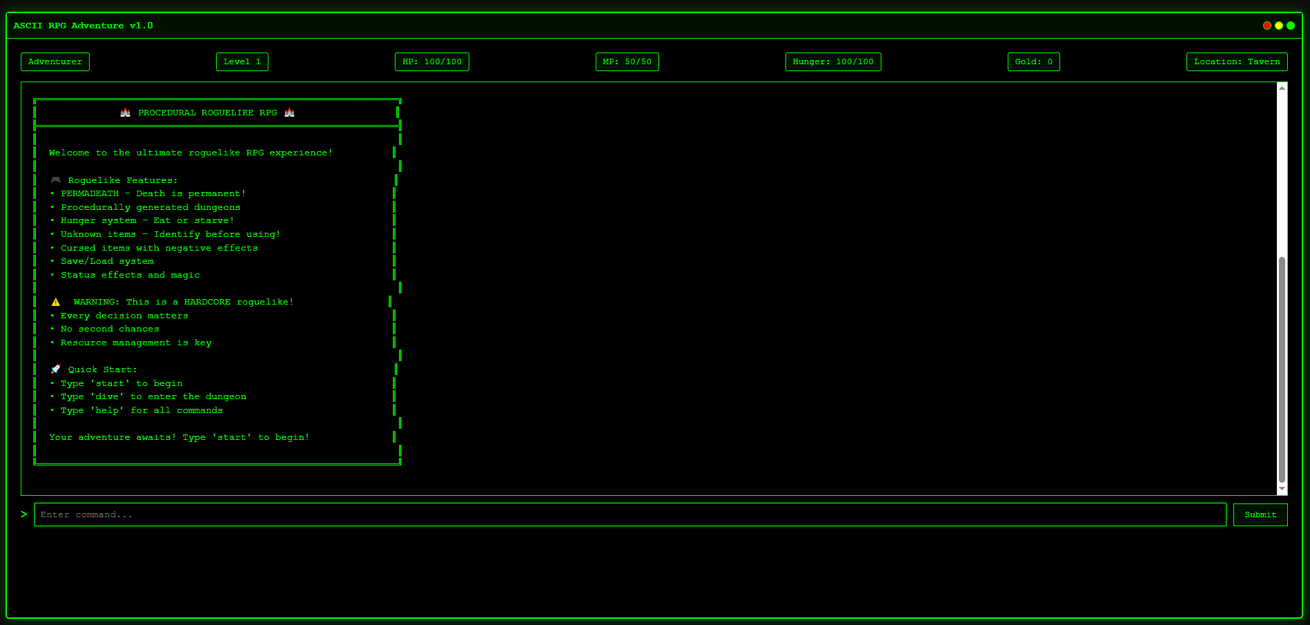 Procedural Roguelike RPG — preview